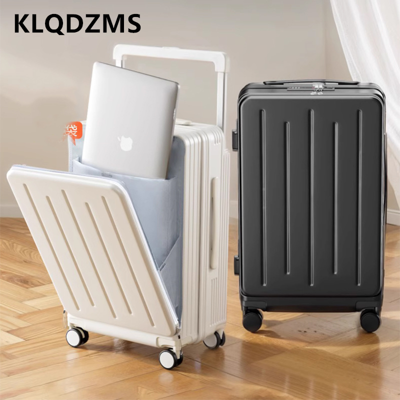 Front Opening Laptop Luggage 24 Inch - KLQDZMS High Quality Suitcase Front Opening