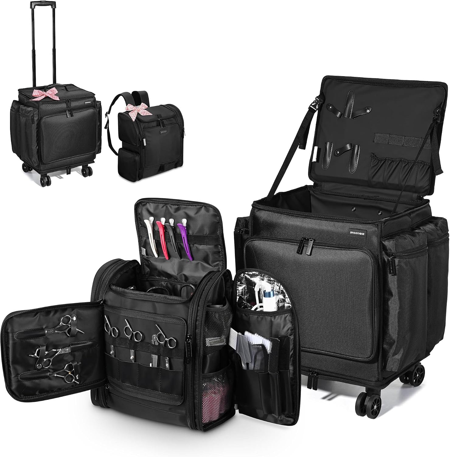 Backpacks - Soft Sided Rolling Makeup Train Case