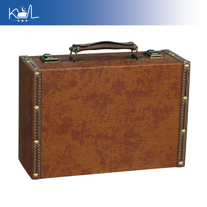 Retro Vintage Trunk Suitcase - Vintage Brown Decorative Suitcase Storage Box,