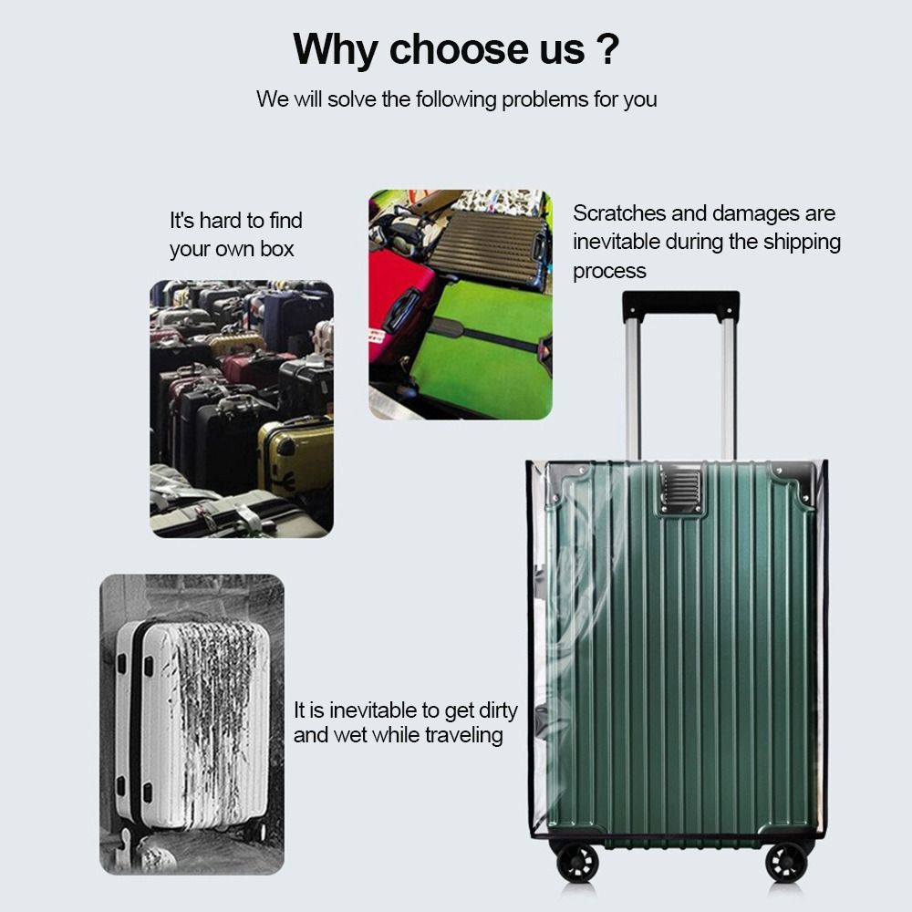 Durable Full Transparent Lugga - đánh giá và giá Waterproof Suitcase Cover Protector