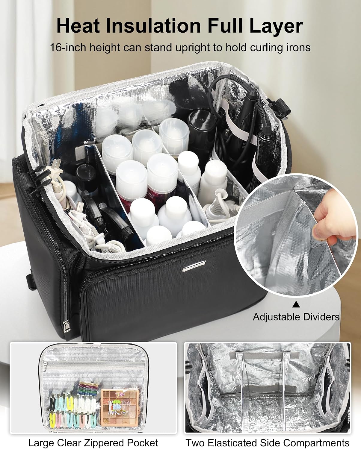 Rolling Makeup Case Hair Tools - đánh giá và giá Travel Bags