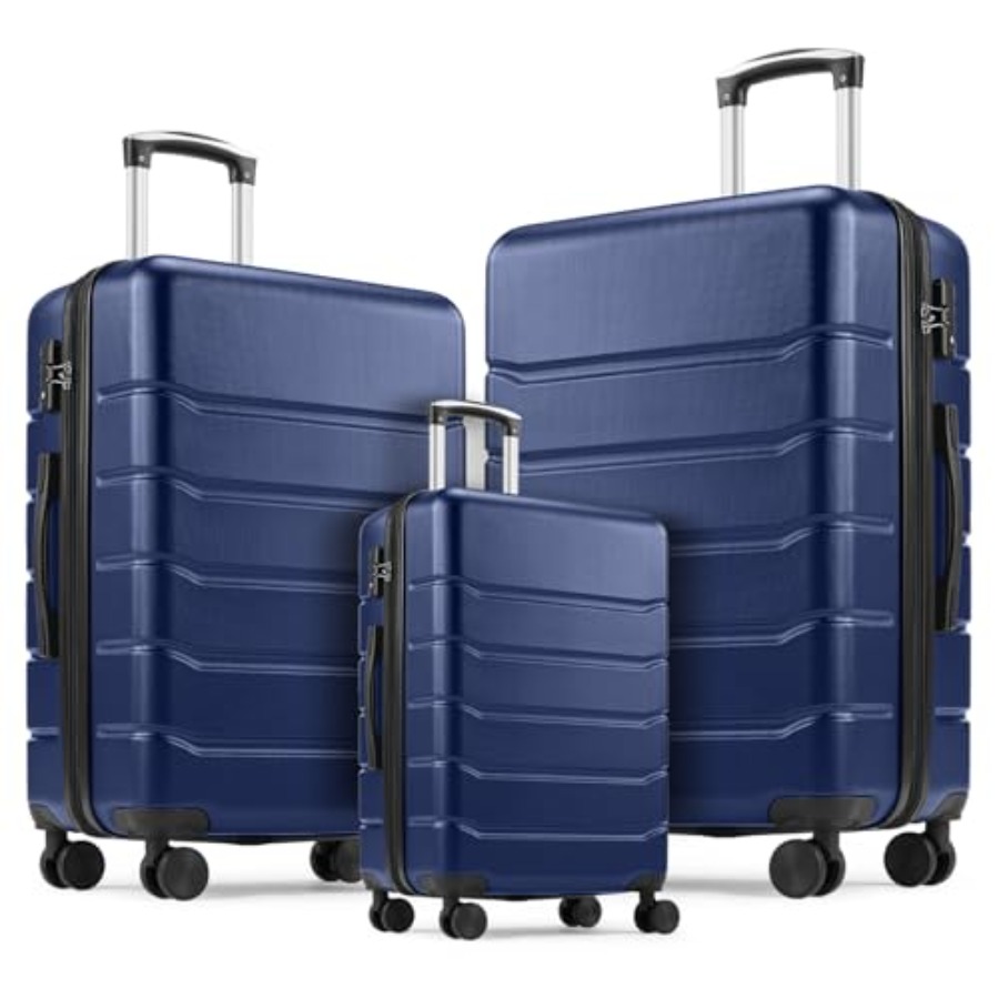 3 Pieces Luggage Set for Trave - đánh giá và giá Expandable Hard Shell Luggage Set