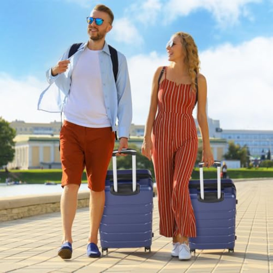 3 Pieces Luggage Set for Trave - đánh giá và giá Expandable Hard Shell Luggage Set