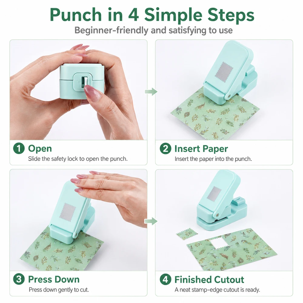 Postage Stamp Edge Paper Punch - đánh giá và giá Handbags