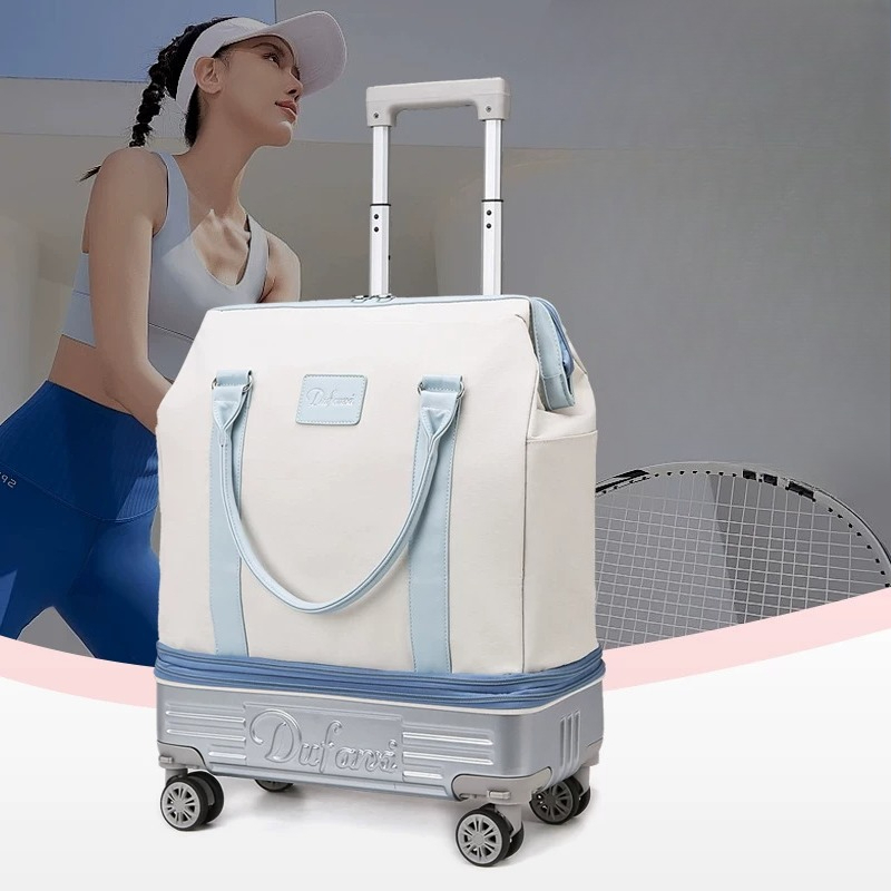 Foldable Wheeled Duffel Bag, L - đánh giá và giá Foldable Rolling Luggage Bag