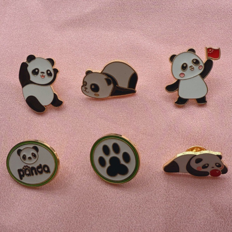 6pcs Cartoon China Panda Badge - đánh giá và giá Backpacks