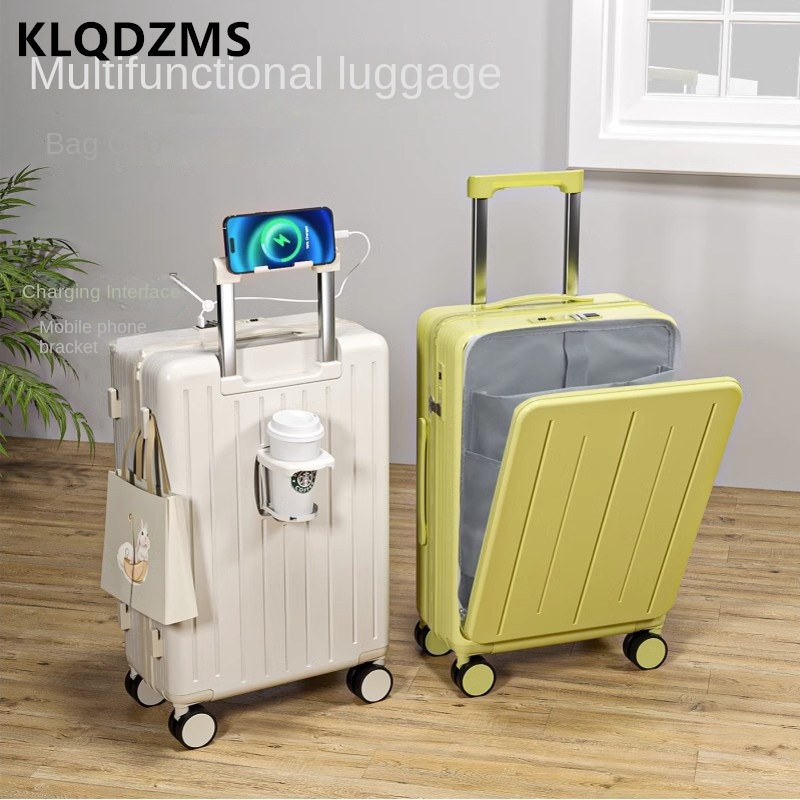 KLQDZMS High Quality Suitcase  - đánh giá và giá Front Opening Laptop Luggage 24 Inch