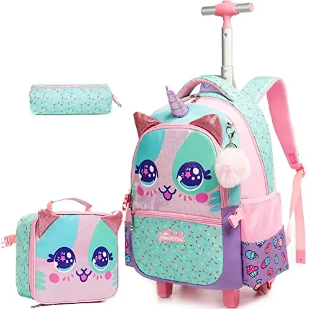 3PCS Cute Rolling Backpack for - đánh giá và giá Foldable Rolling Luggage Bag