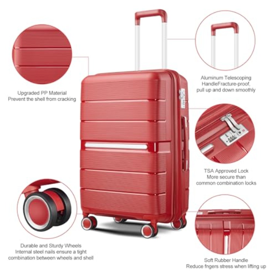 Luggage Sets 4 Pcs Expandable  - đánh giá và giá Expandable Hard Shell Luggage Set