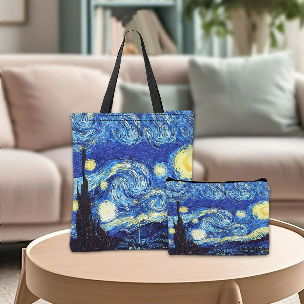 Van Gogh Series Tote Bag Cosme - đánh giá và giá Cosmetic Bags