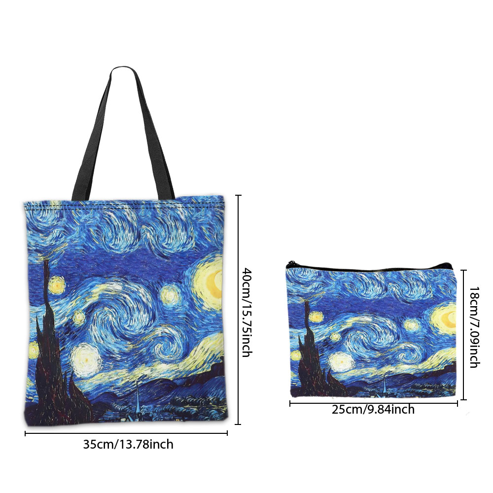Van Gogh Series Tote Bag Cosme - đánh giá và giá Cosmetic Bags