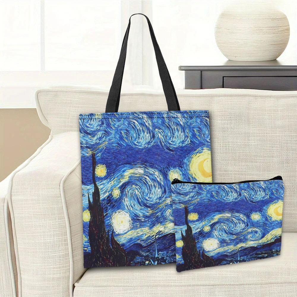 Van Gogh Series Tote Bag Cosme - đánh giá và giá Cosmetic Bags