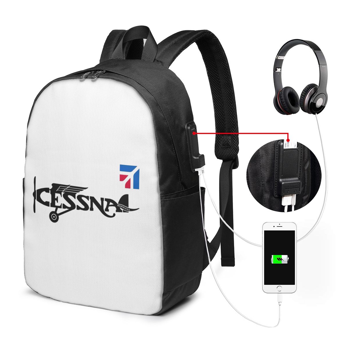 Cessna Logo Backpack Travel No - đánh giá và giá Travel Bags