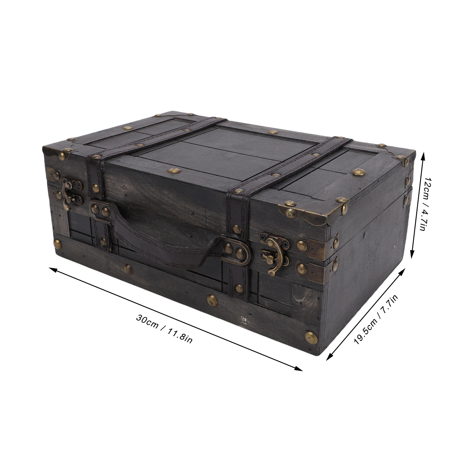 Wood Storage Trunk Wooden Ches - đánh giá và giá Retro Vintage Trunk Suitcase