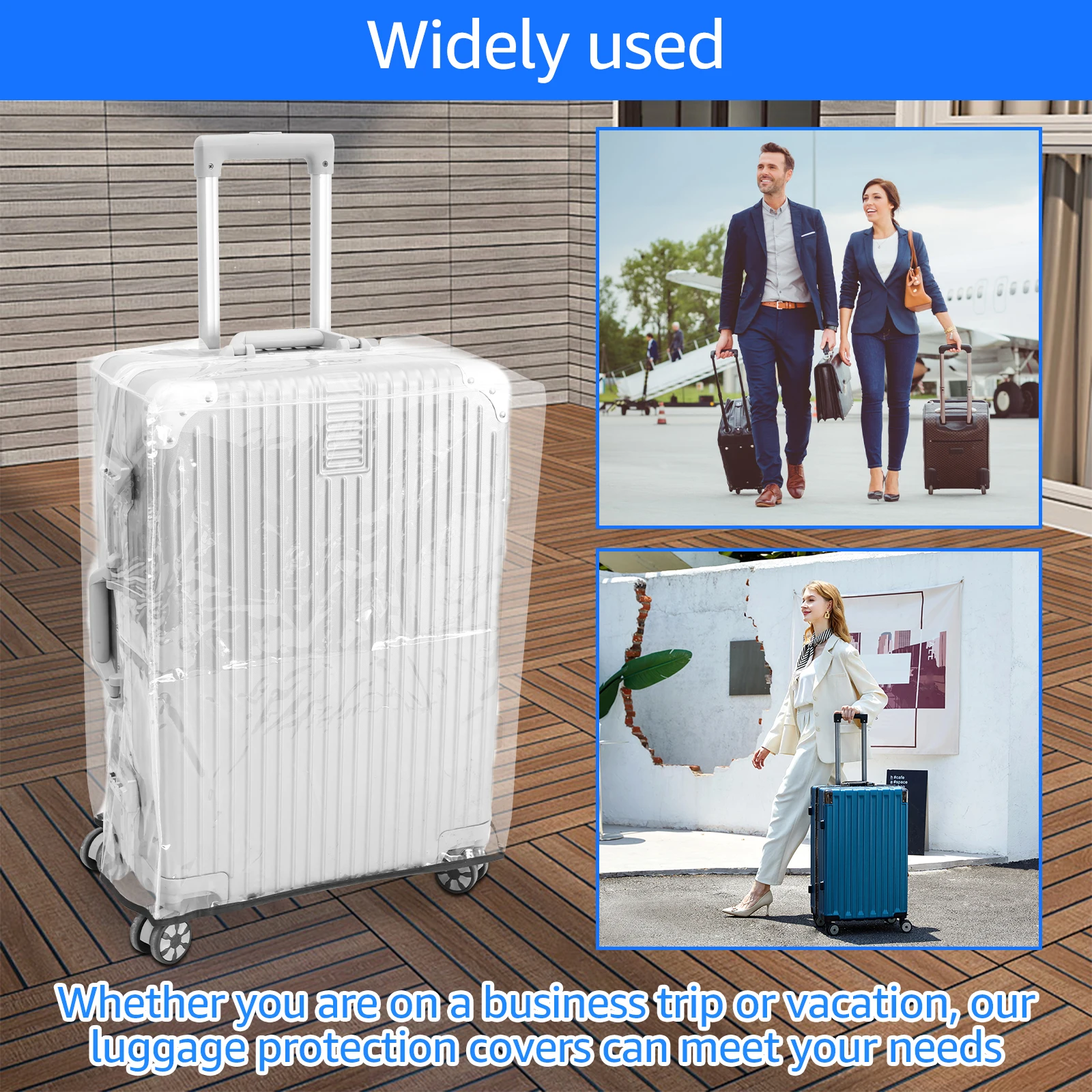 3Pcs Transparent PVC Luggage P - đánh giá và giá Luggage Protective Cover Transparent