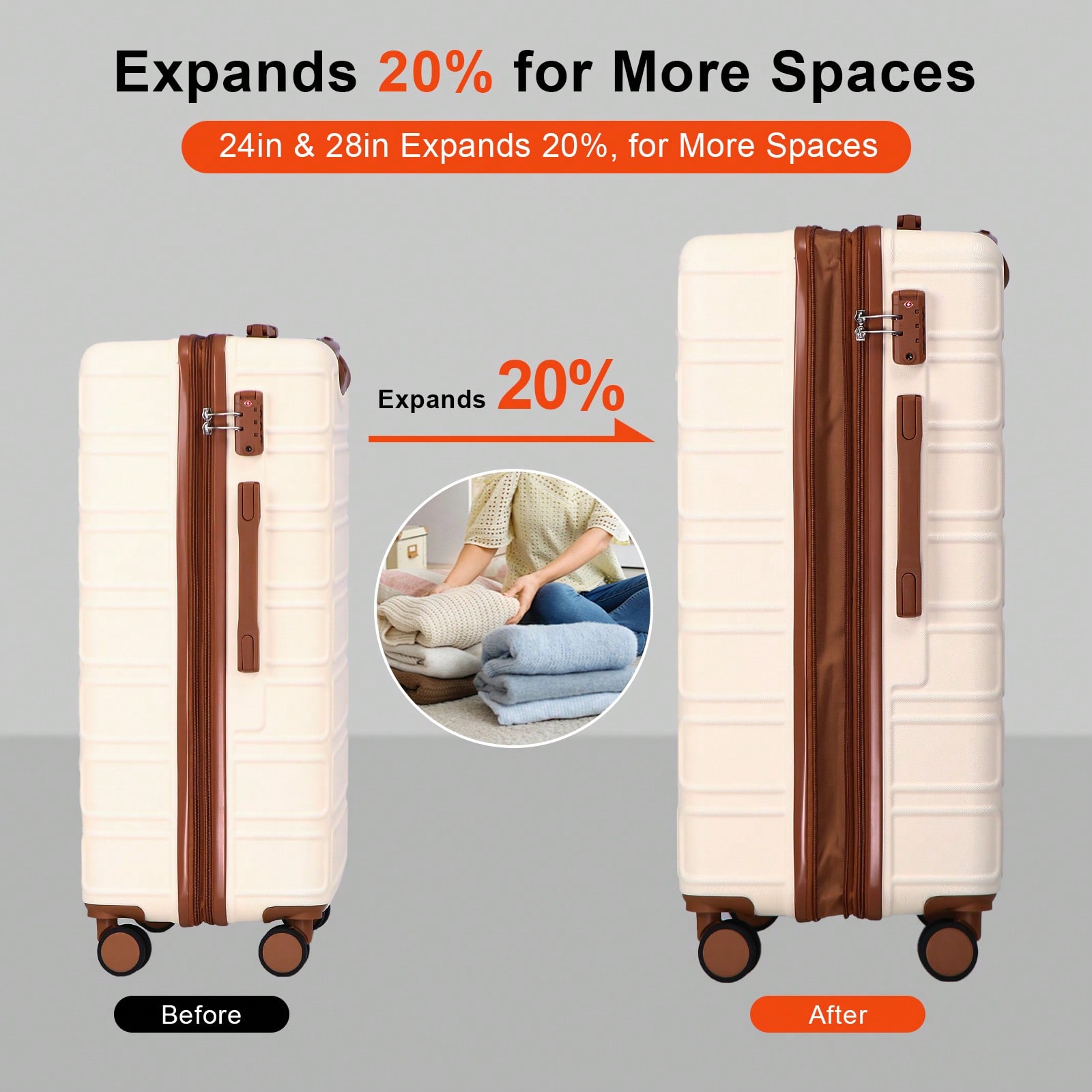 4-In-1 Expandable ABS Luggage  - đánh giá và giá Expandable Hard Shell Luggage Set