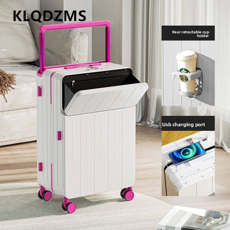 KLQDZMS Multifunctional Suitca - đánh giá và giá Front Opening Laptop Luggage 24 Inch