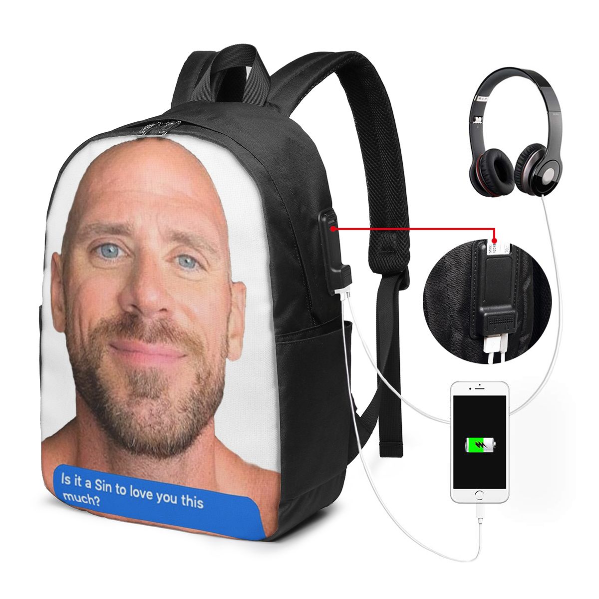 Johnny Sins Flirty Text Bubble - đánh giá và giá Handbags