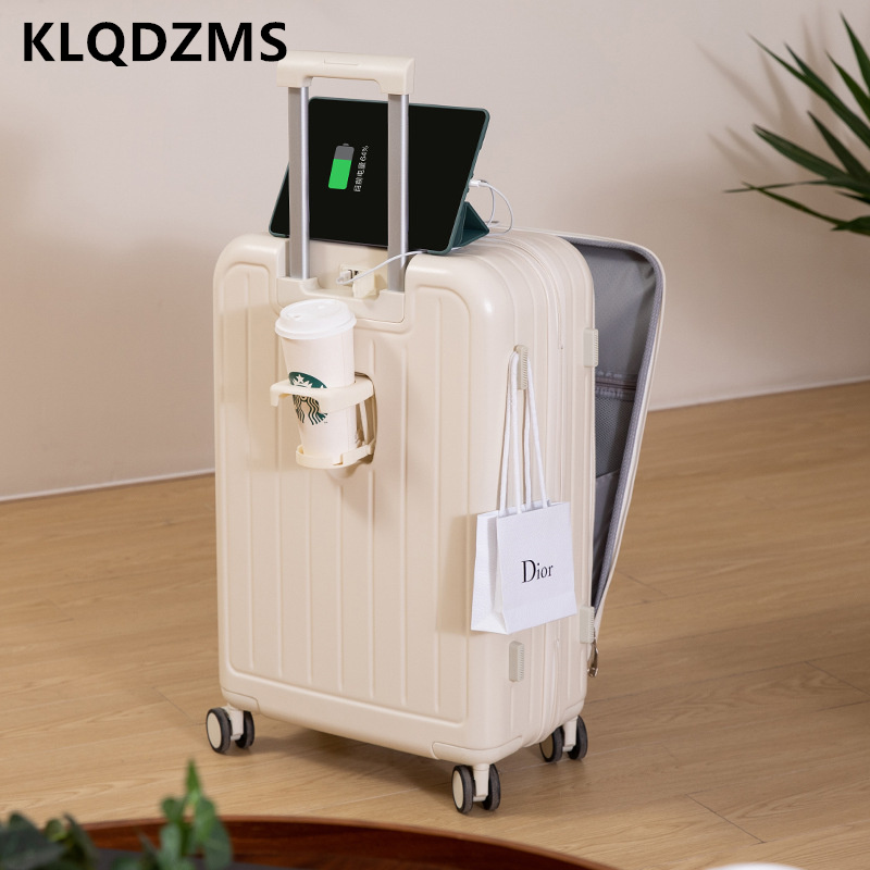 KLQDZMS Multifunctional Suitca - đánh giá và giá Front Opening Laptop Luggage 24 Inch