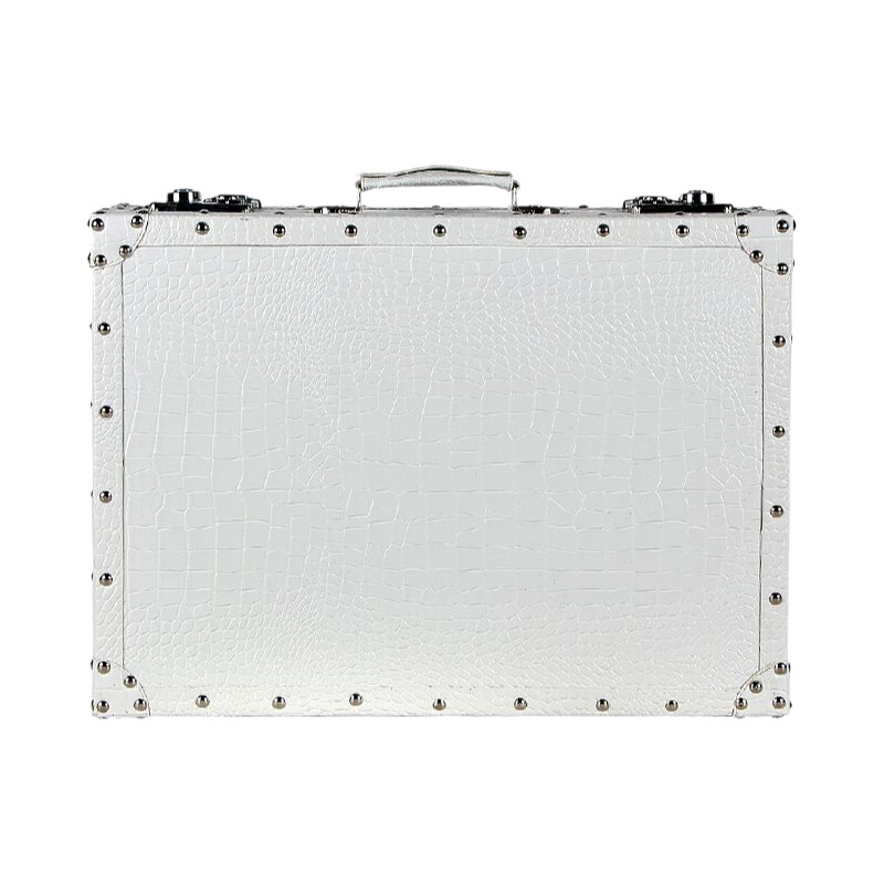 Crocodile Leather Pattern Trav - đánh giá và giá Retro Vintage Trunk Suitcase