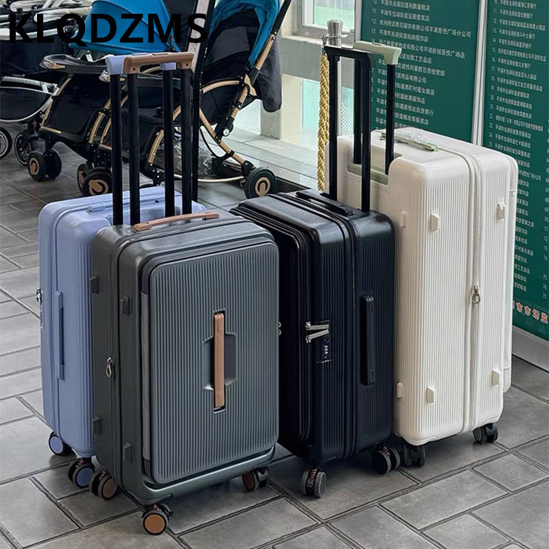 KLQDZMS Rolling Luggage Bag Fr - đánh giá và giá Front Opening Laptop Luggage 24 Inch