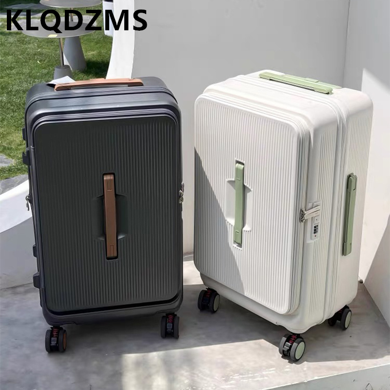 KLQDZMS Rolling Luggage Bag Fr - đánh giá và giá Front Opening Laptop Luggage 24 Inch
