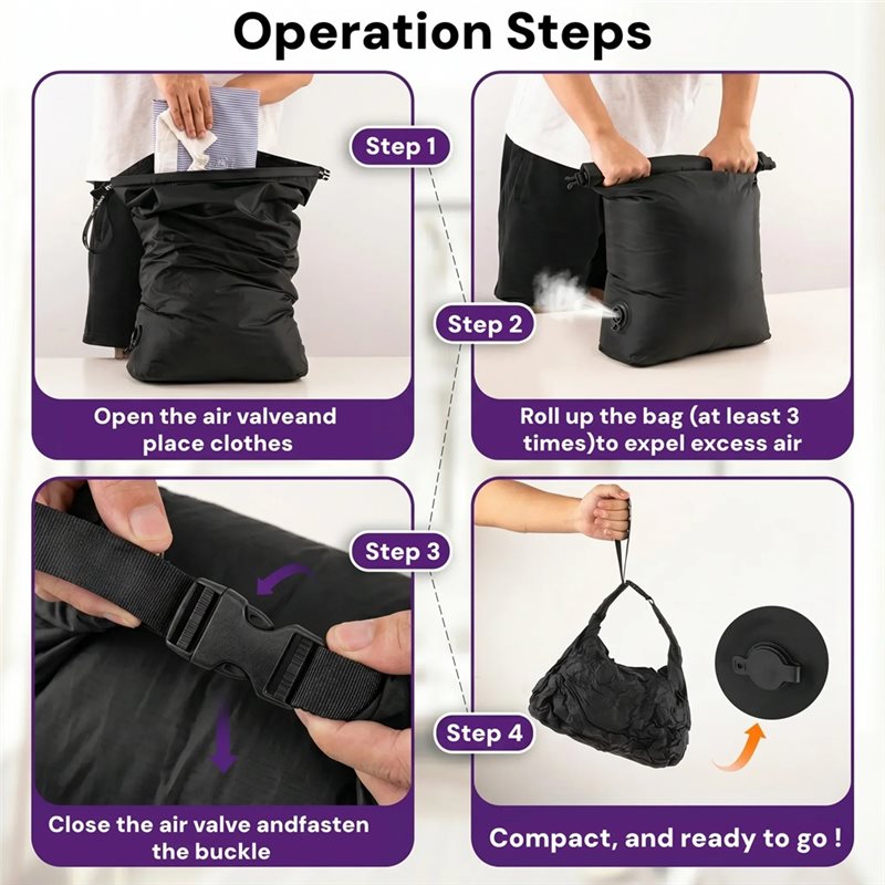 EYFL-24L Hand Roll Compression - đánh giá và giá Foldable Rolling Luggage Bag