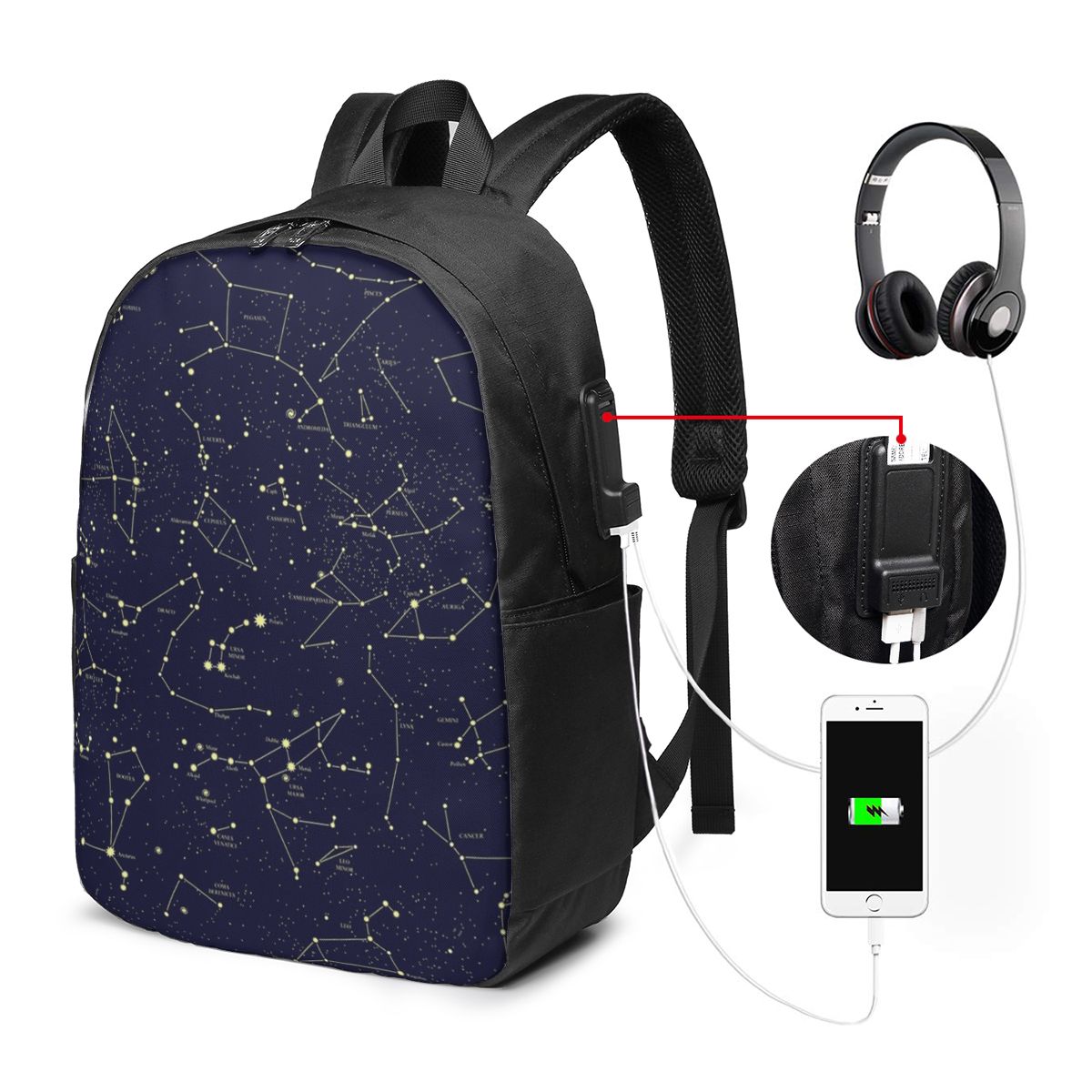 Night Sky Golden Celestial Sta - đánh giá và giá Travel Bags