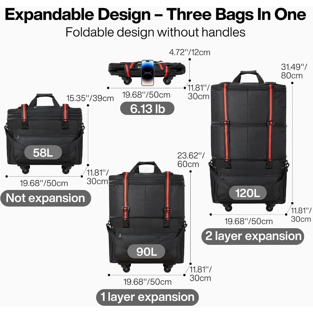 Expandable Foldable Rolling Lu - đánh giá và giá Foldable Rolling Luggage Bag