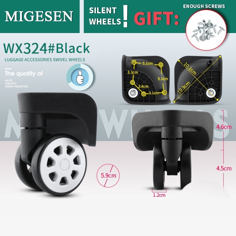 1 Pair of Universal Luggage Wh - đánh giá và giá Silent Replacement Luggage Wheels