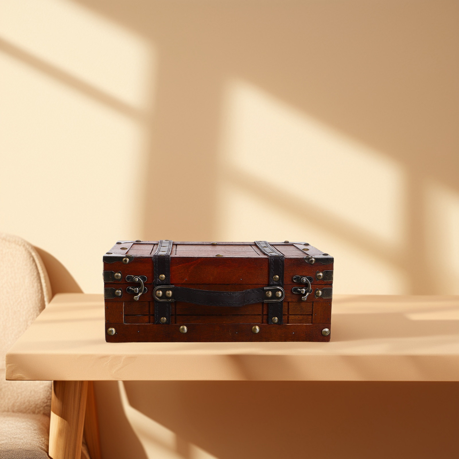 Retro Vintage Wooden Storage B - đánh giá và giá Retro Vintage Trunk Suitcase