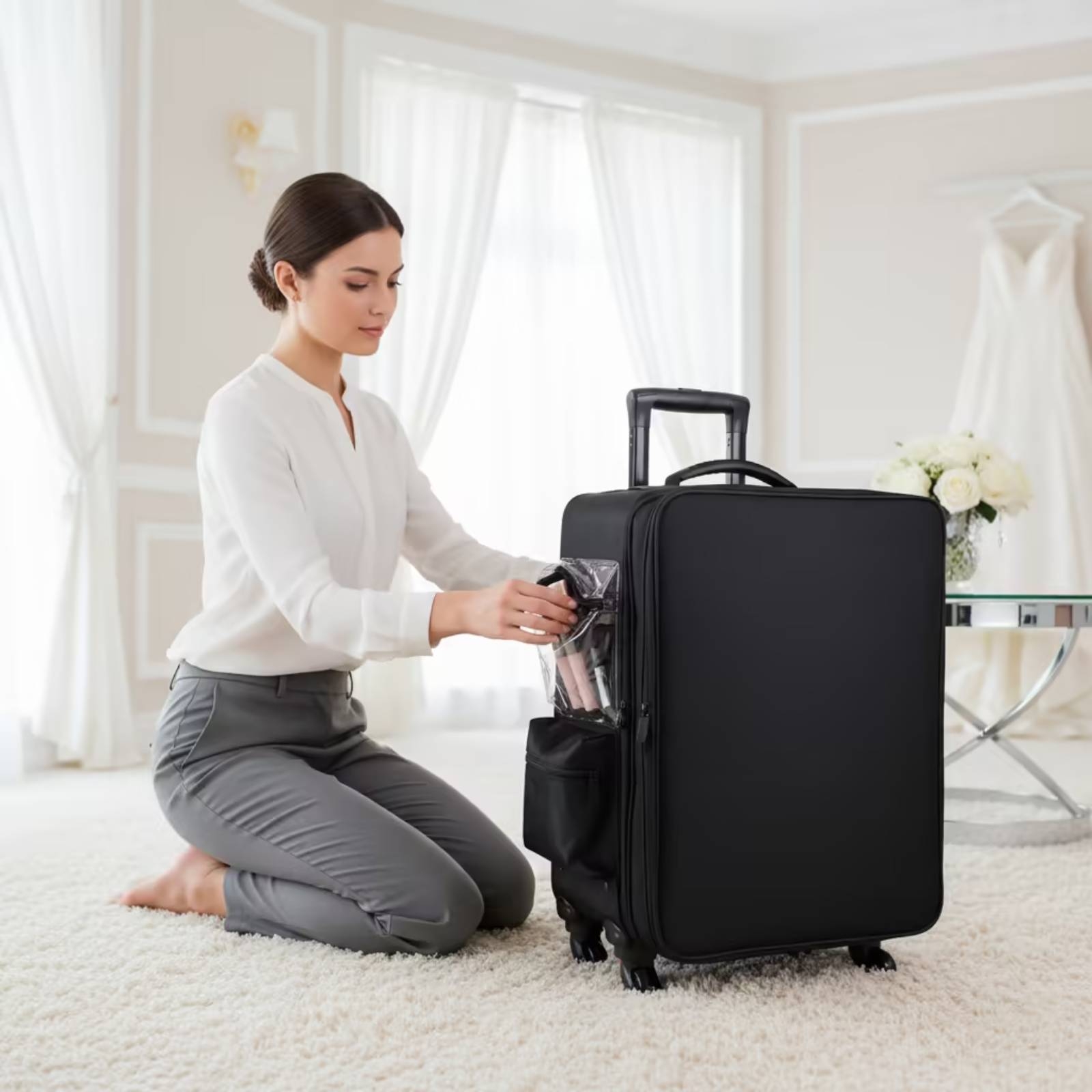 Makeup Case with Rotating Whee - đánh giá và giá Backpacks
