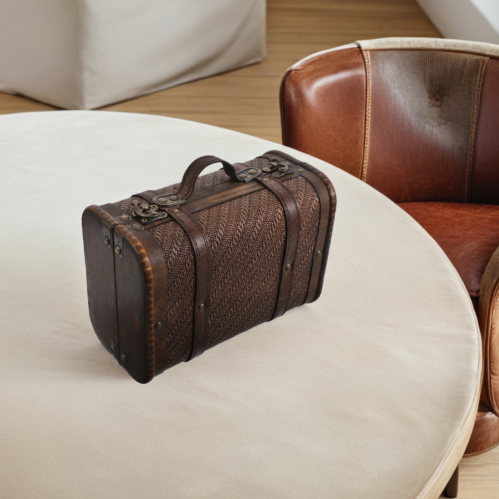 Retro Wood Storage Box Vintage - đánh giá và giá Retro Vintage Trunk Suitcase
