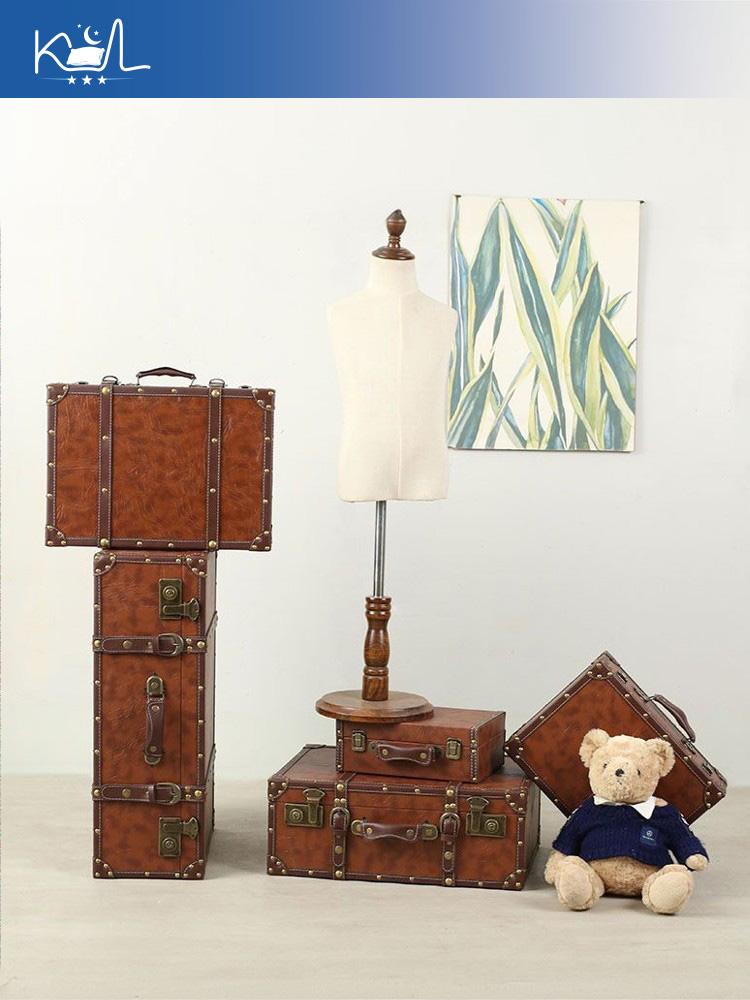 Vintage Brown Decorative Suitc - đánh giá và giá Retro Vintage Trunk Suitcase