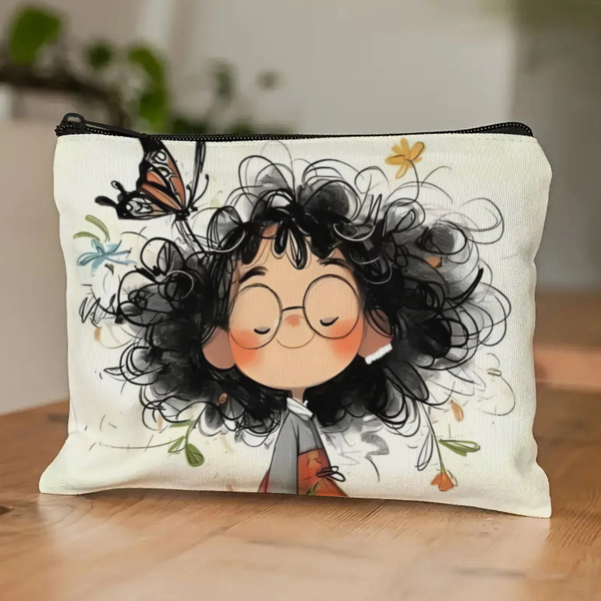 Cartoon Girl Makeup Bag Zipper - đánh giá và giá Cosmetic Bags