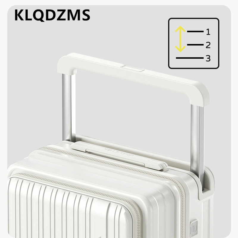 KLQDZMS Charging Suitcase Fron - đánh giá và giá Front Opening Laptop Luggage 24 Inch