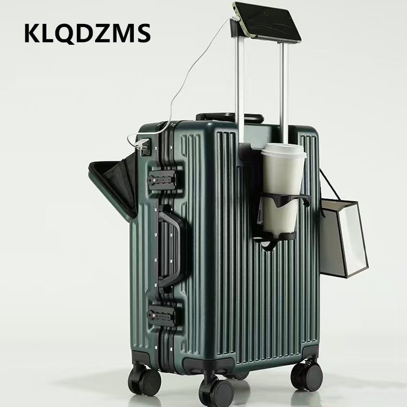 KLQDZMS Multifunctional Suitca - đánh giá và giá Front Opening Laptop Luggage 24 Inch