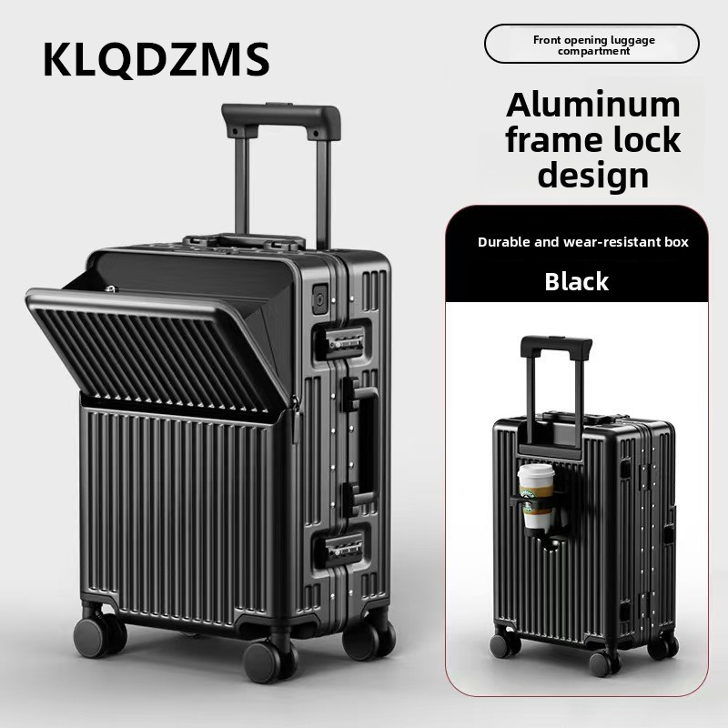 KLQDZMS Multifunctional Suitca - đánh giá và giá Front Opening Laptop Luggage 24 Inch