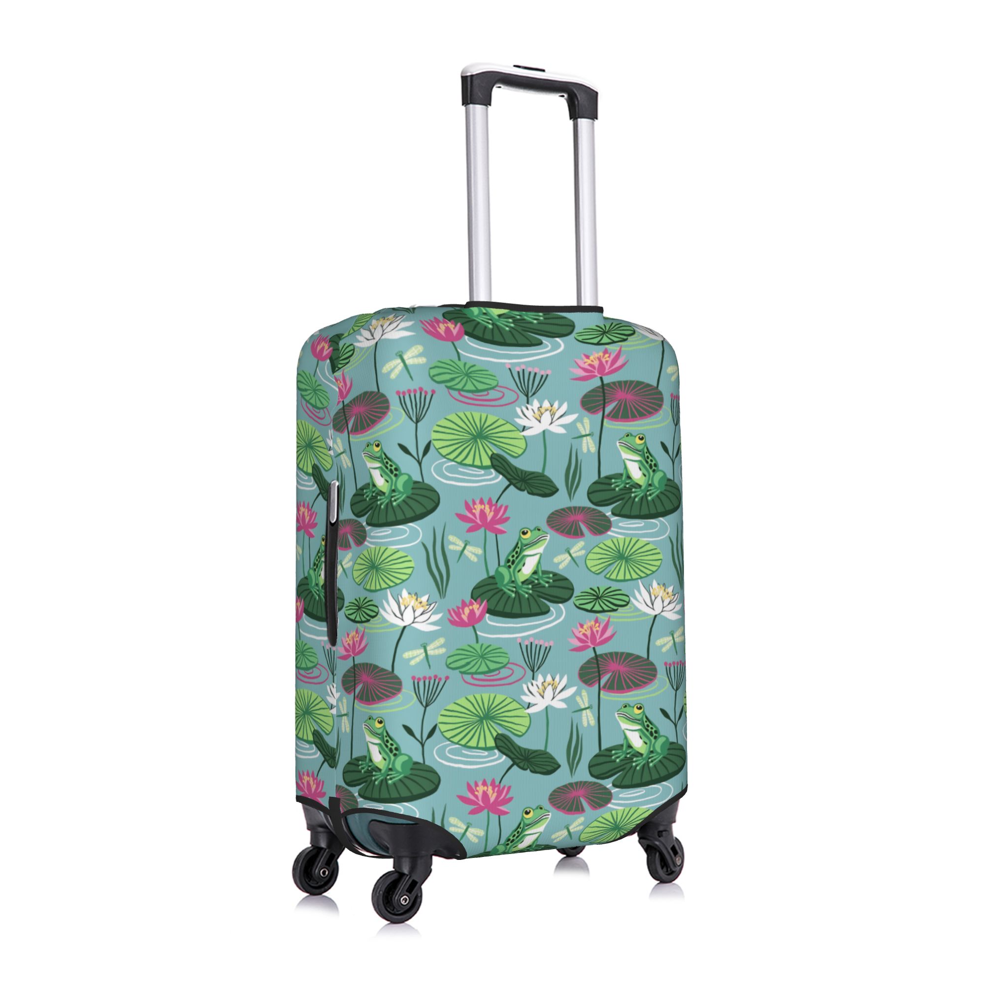 Frogs and water lilies Travel  - đánh giá và giá Waterproof Suitcase Cover Protector