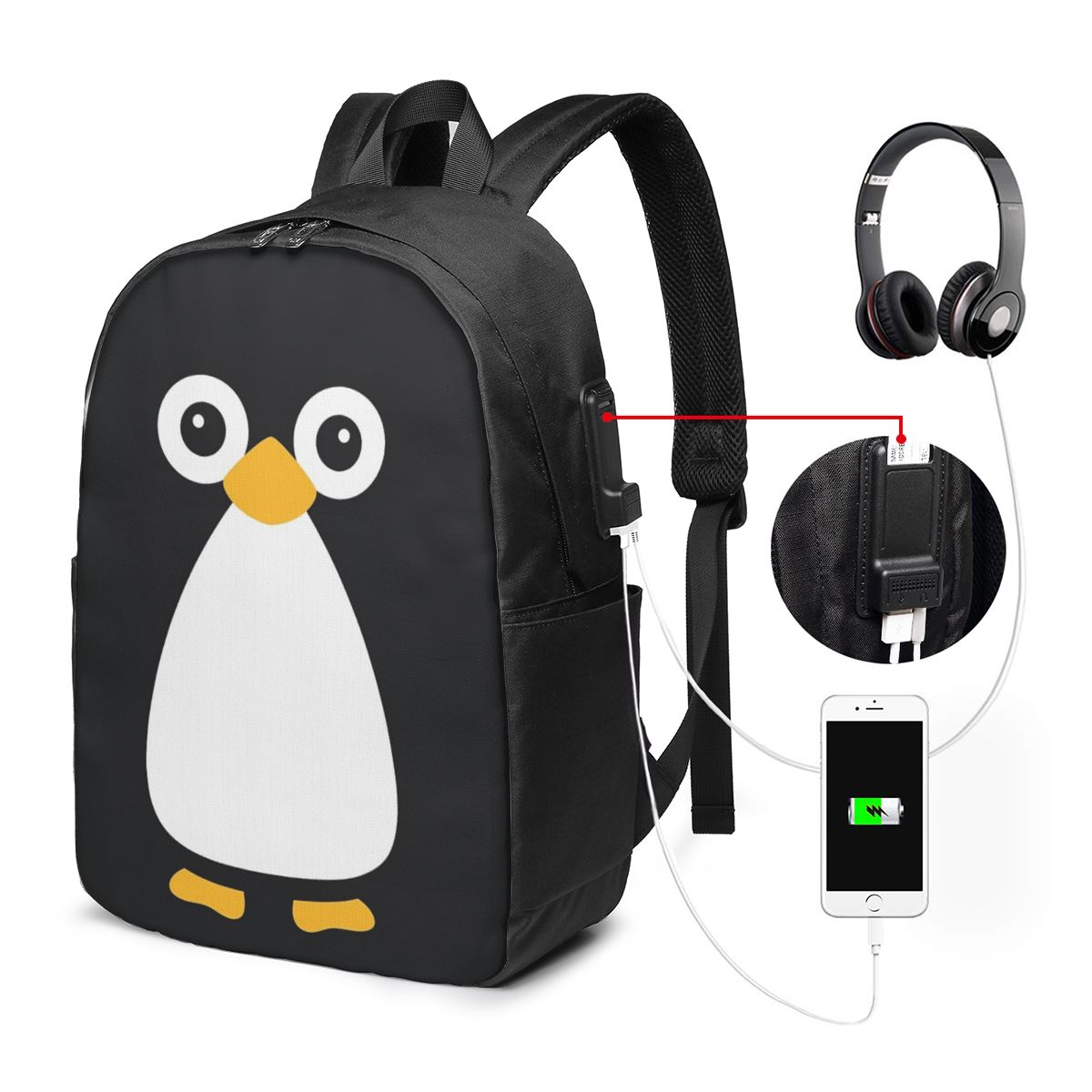Cute Vector Penguin Backpack T - đánh giá và giá Travel Bags