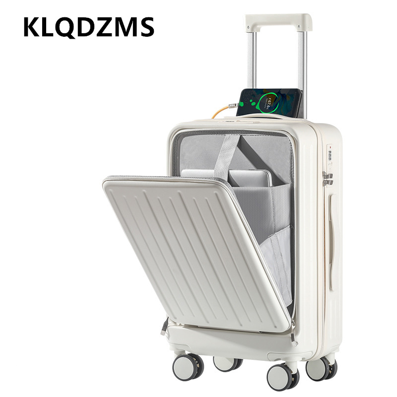 KLQDZMS 20 Inch Charging Suitc - đánh giá và giá Front Opening Laptop Luggage 24 Inch